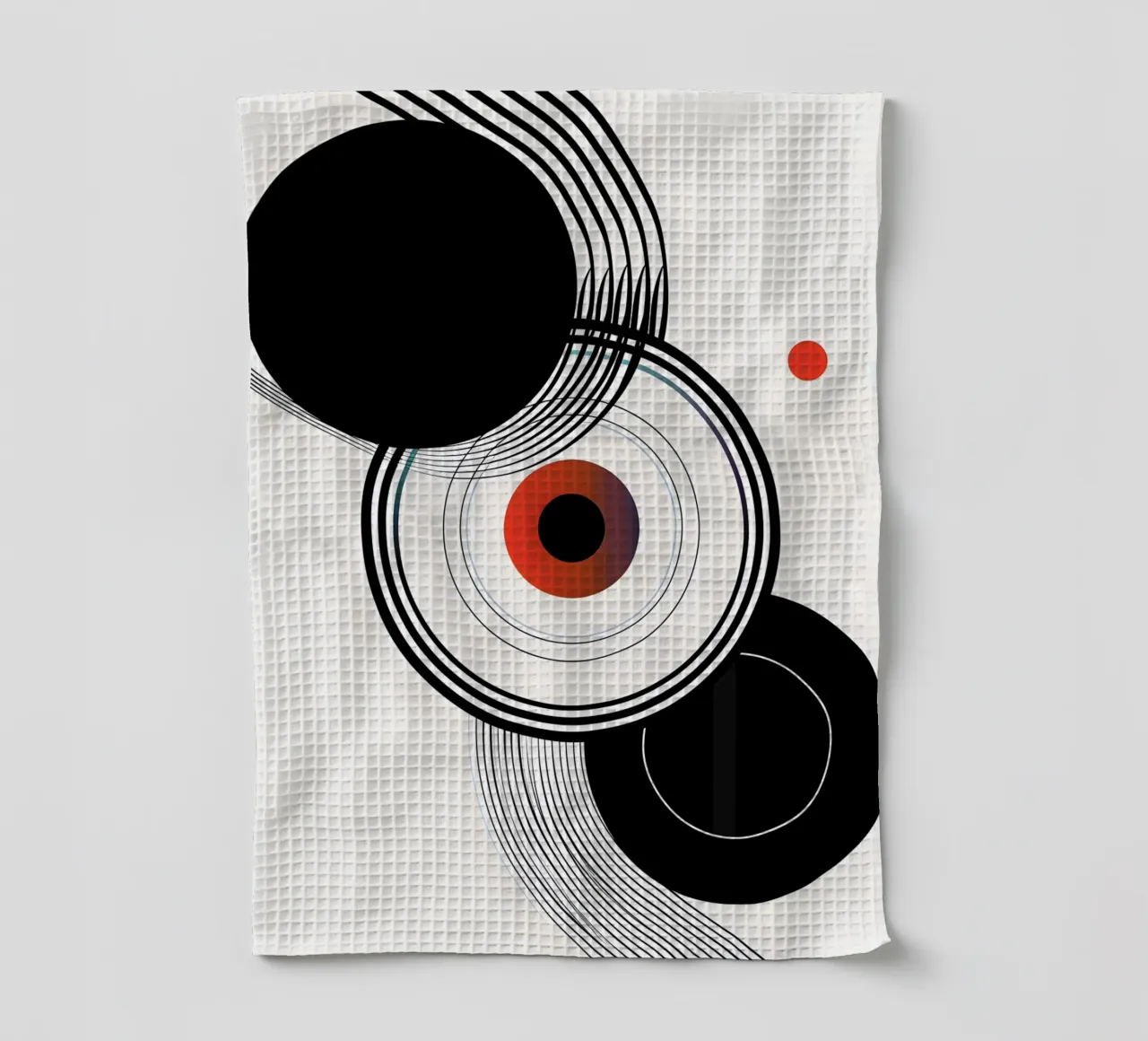 Bold geometric shapes in black canovaccio da cucina da LisaArtes
