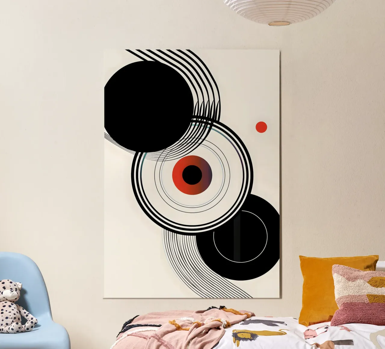 Bold geometric shapes in black alluminio dibond da LisaArtes