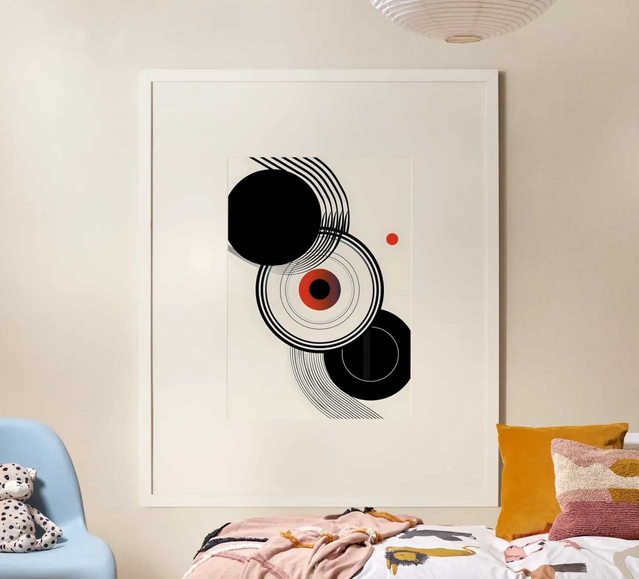 Bold geometric shapes in black carta hahnemühle da LisaArtes