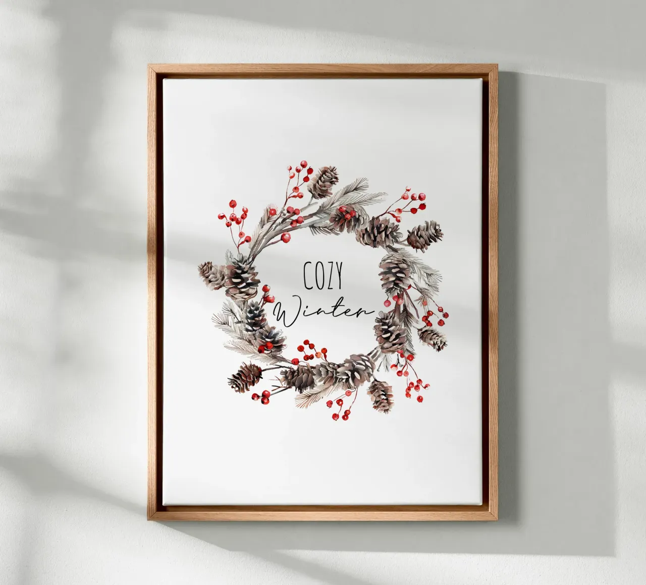 Cozy Winter tela con Cornice a cassetta da artographieHome