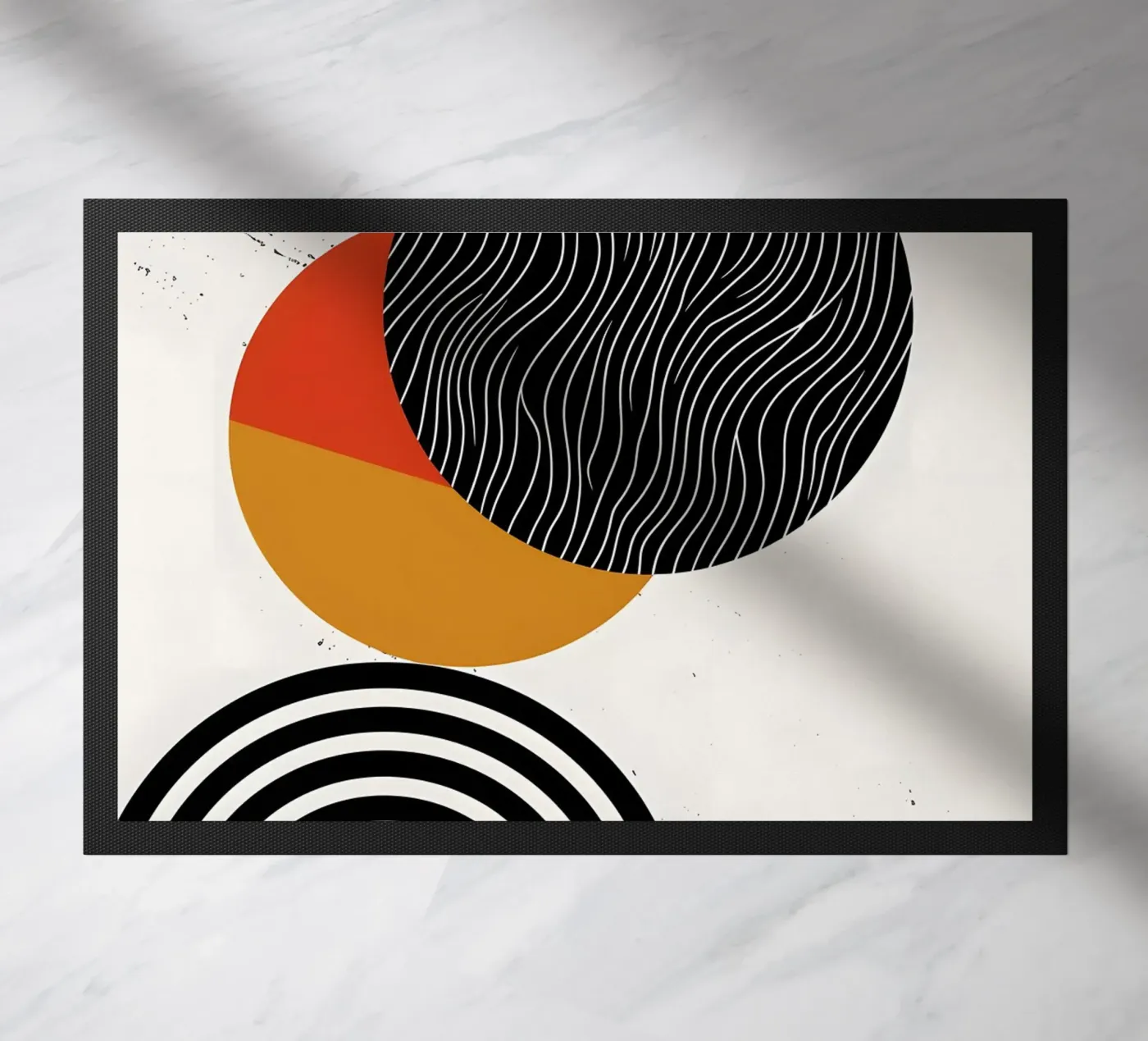 concentric circles doormat by LisaArtes