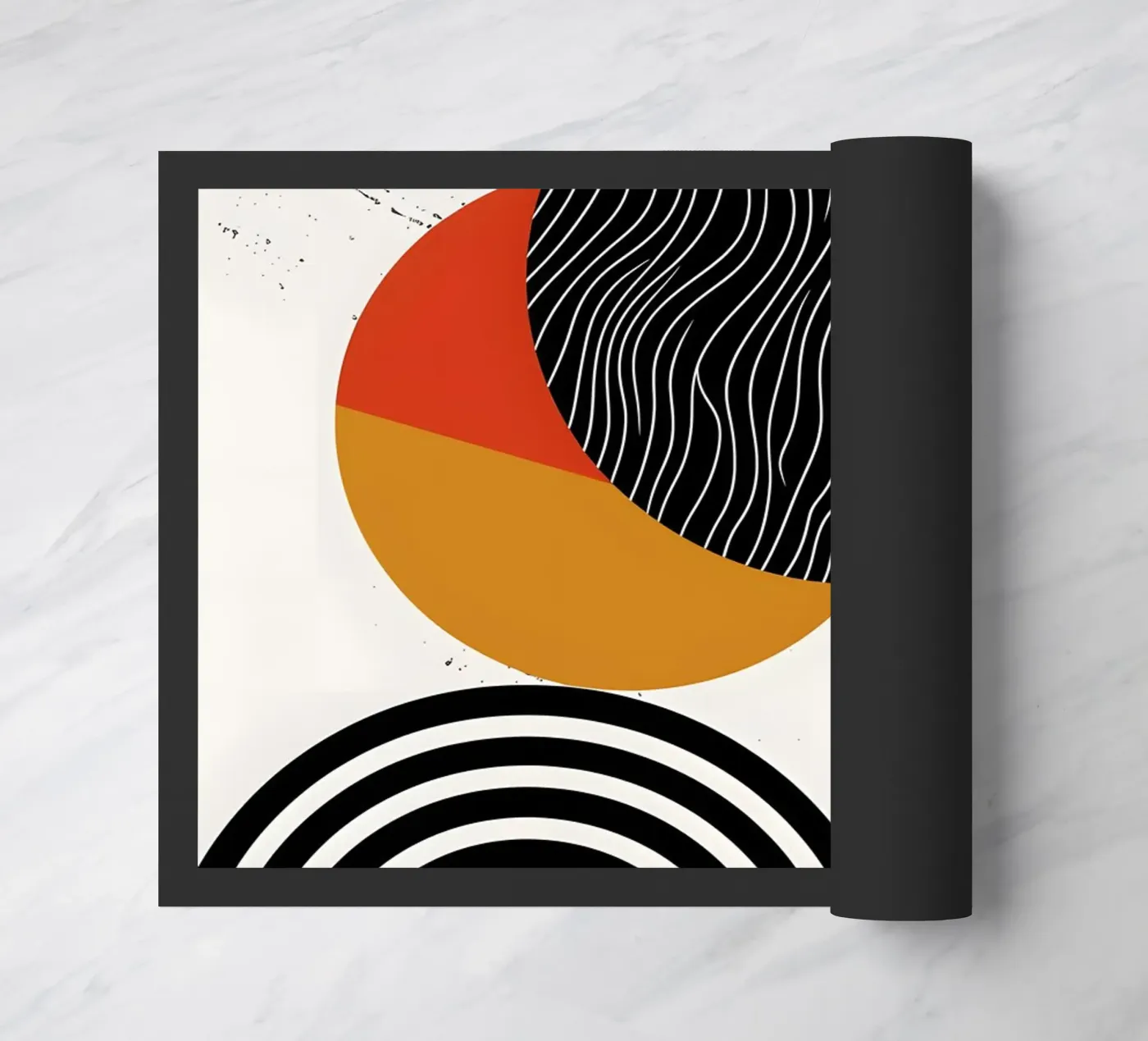 concentric circles doormat by LisaArtes