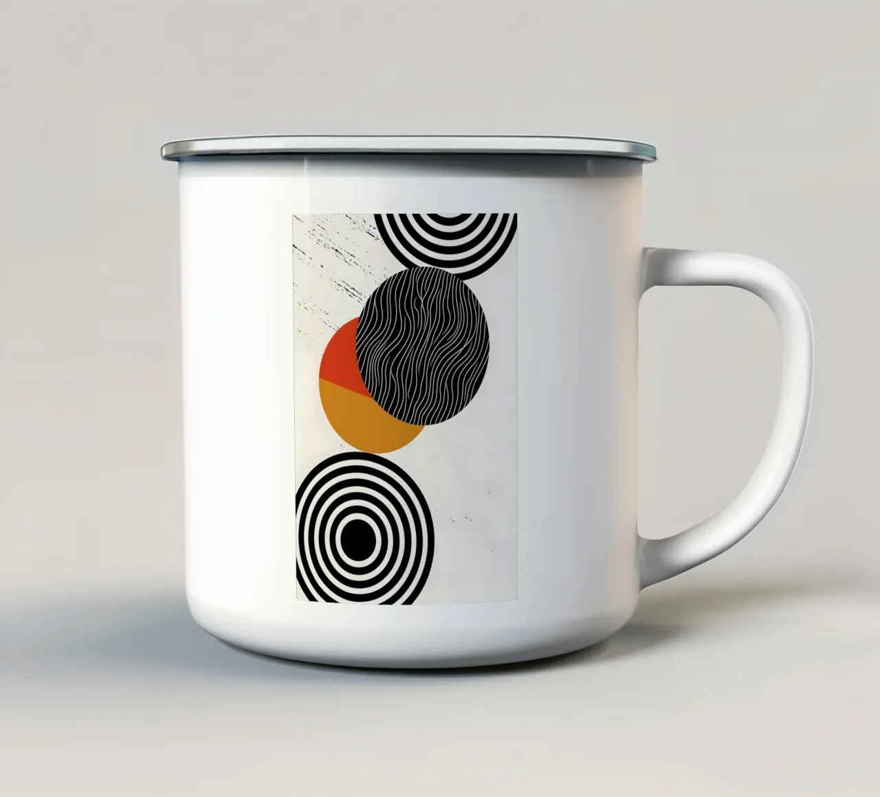 concentric circles emaille mok van LisaArtes