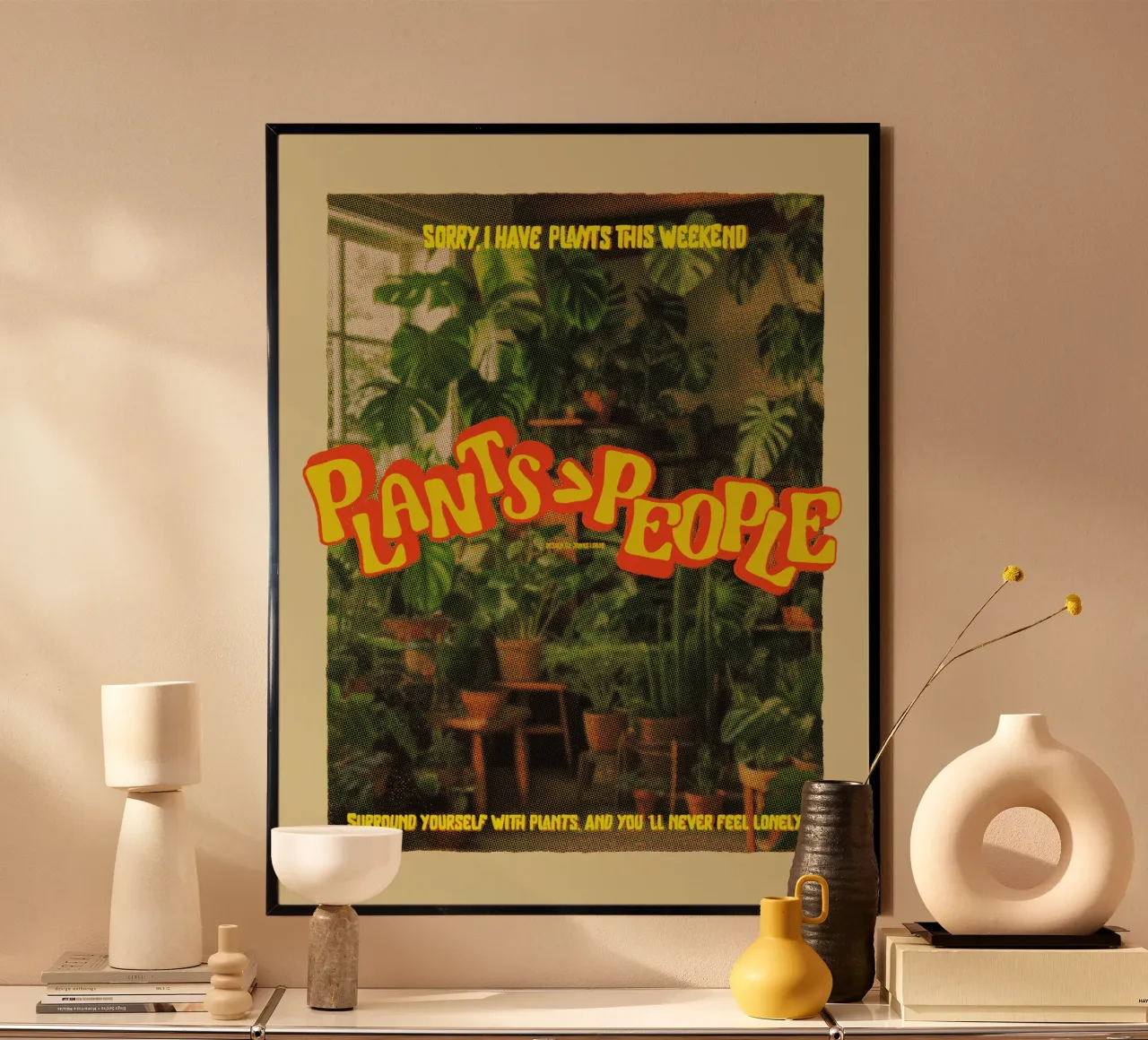 Plants Over People poster with plastic frame by Jonas Loose