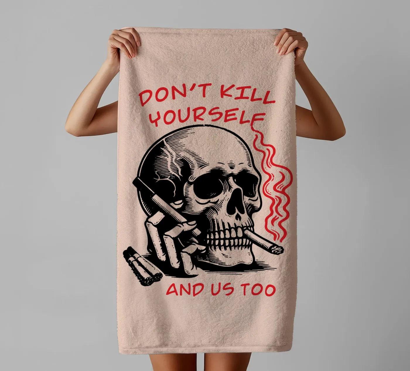 Don't kill yourself towel by Gunawan Rb