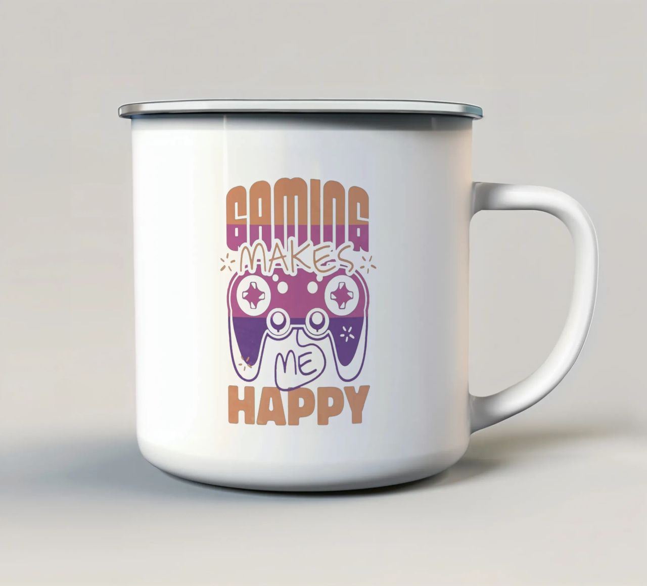 Il gioco mi rende felice tazza in smalto da Gunawan Rb
