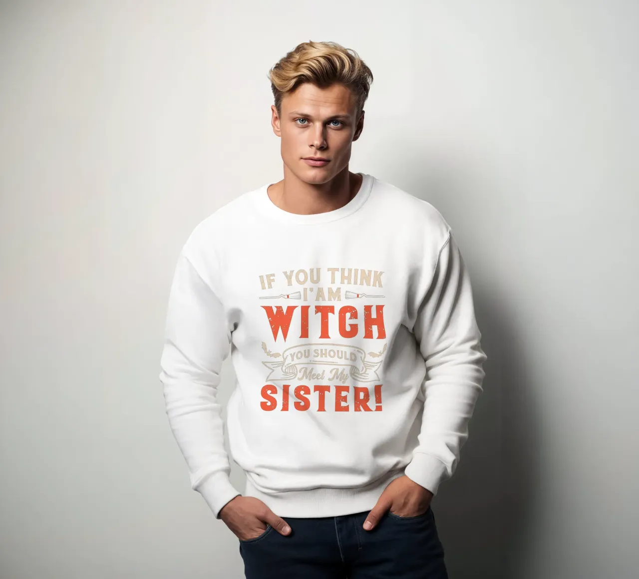 If you think i'am witch you should meel my sister! sudadera de edsonramosart
