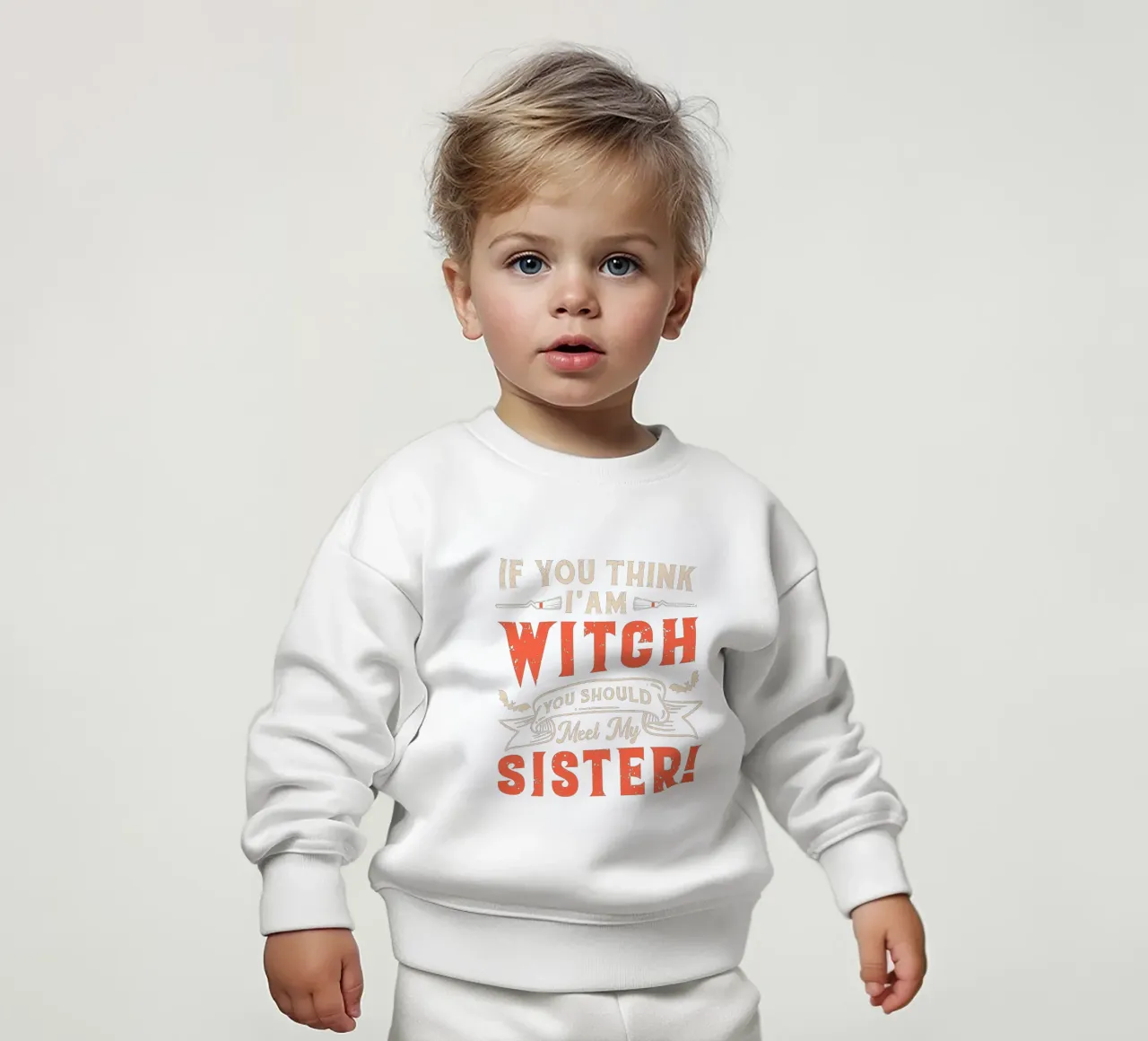If you think i'am witch you should meel my sister! felpa neonato da edsonramosart