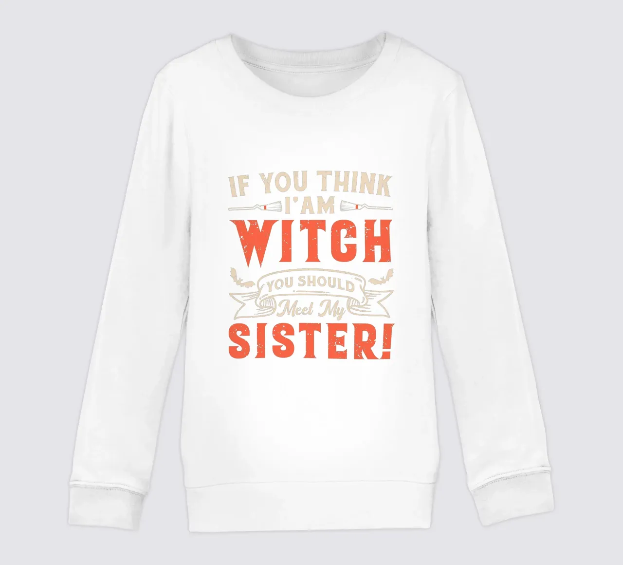 If you think i'am witch you should meel my sister! felpa bambino da edsonramosart