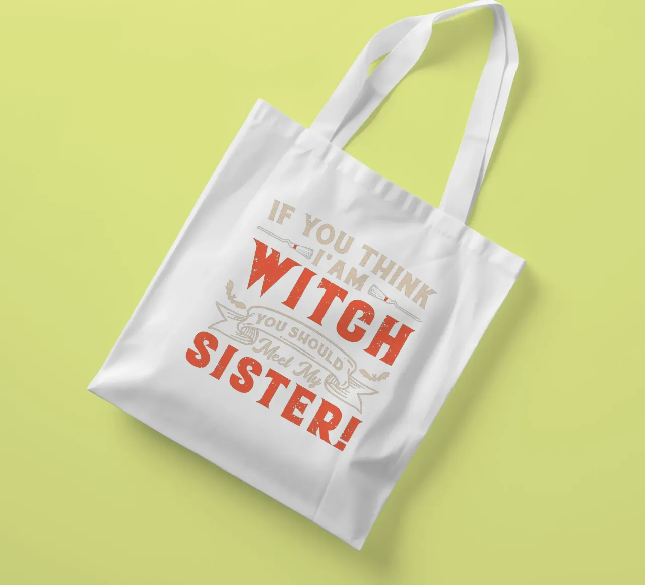 If you think i'am witch you should meel my sister! borsa in juta da edsonramosart
