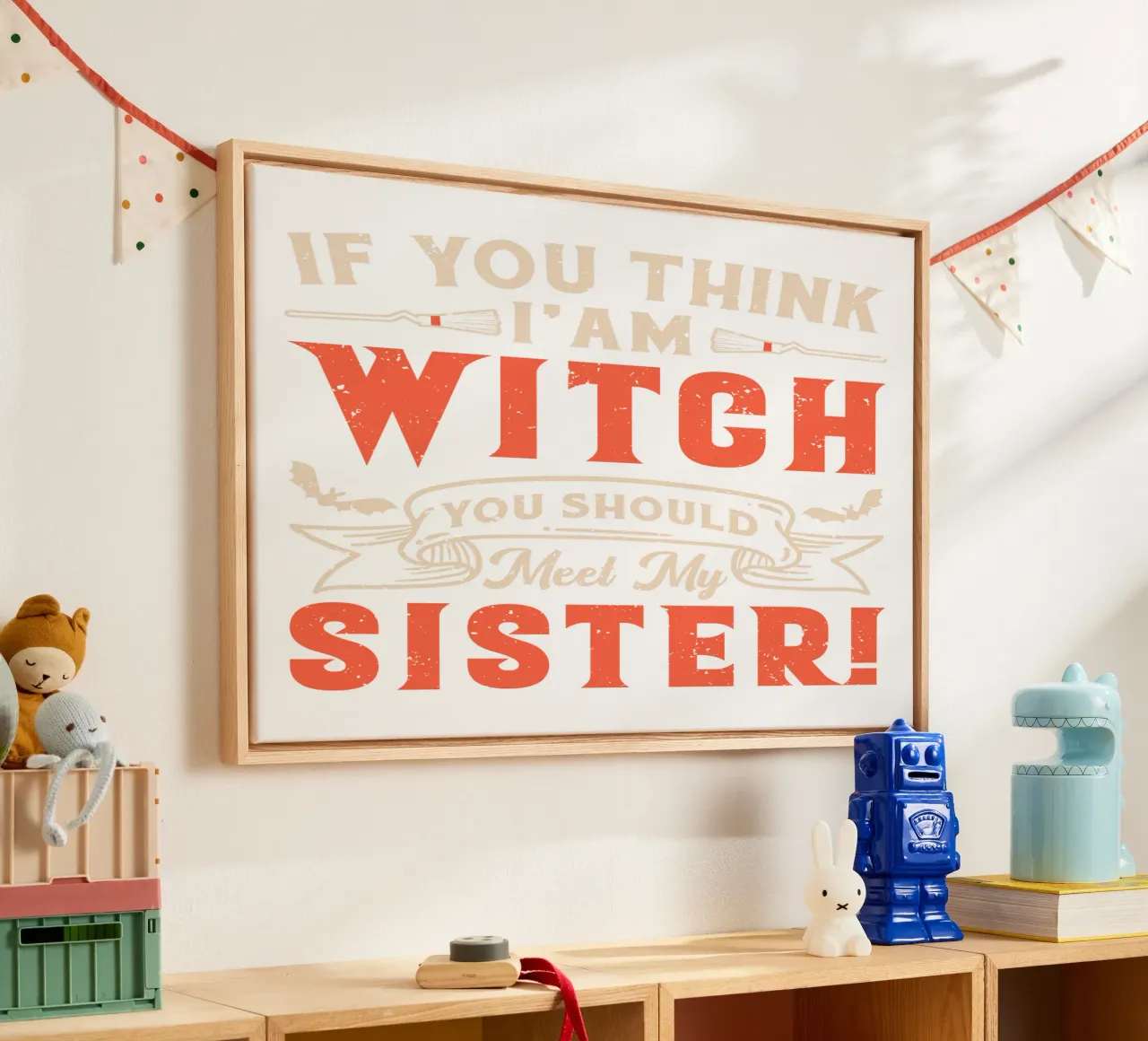 If you think i'am witch you should meel my sister! canvas van edsonramosart