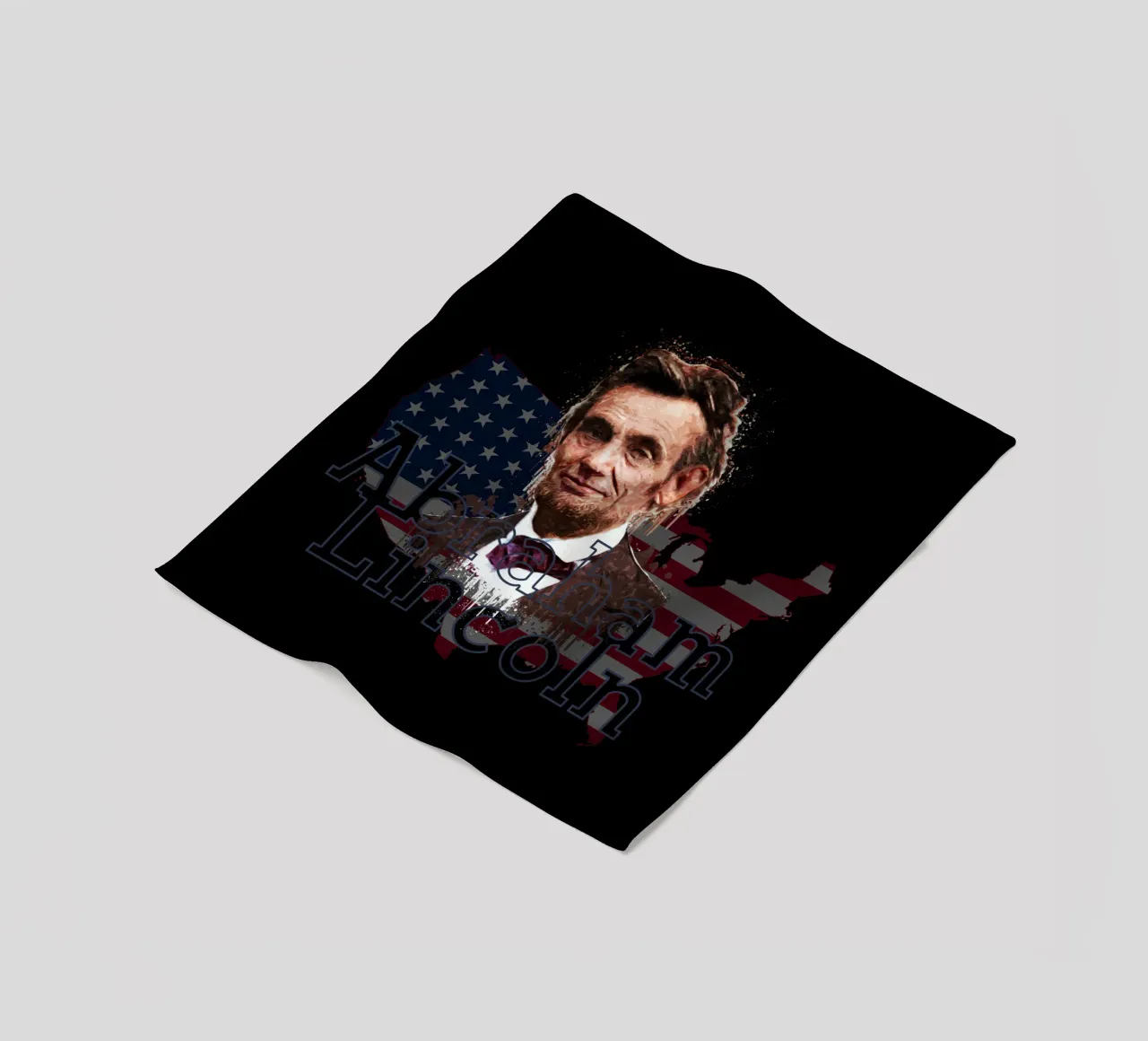 Abraham Lincoln USA fleece blanket by Gunawan Rb