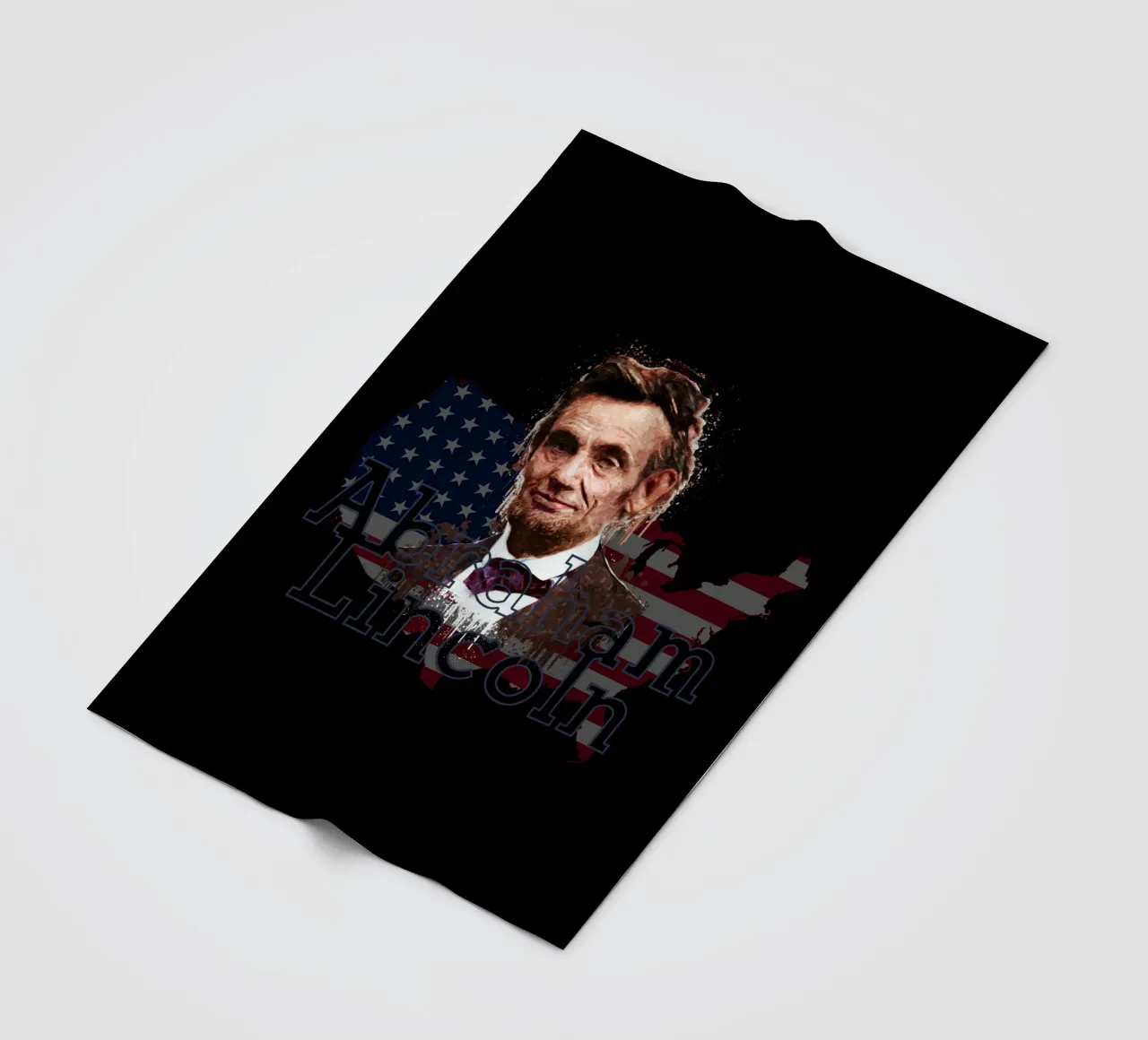Abraham Lincoln USA fleece blanket by Gunawan Rb