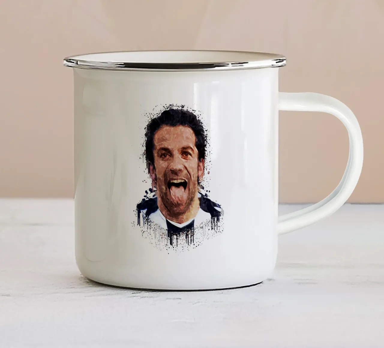Alessandro Del Piero tazza in smalto da Gunawan Rb