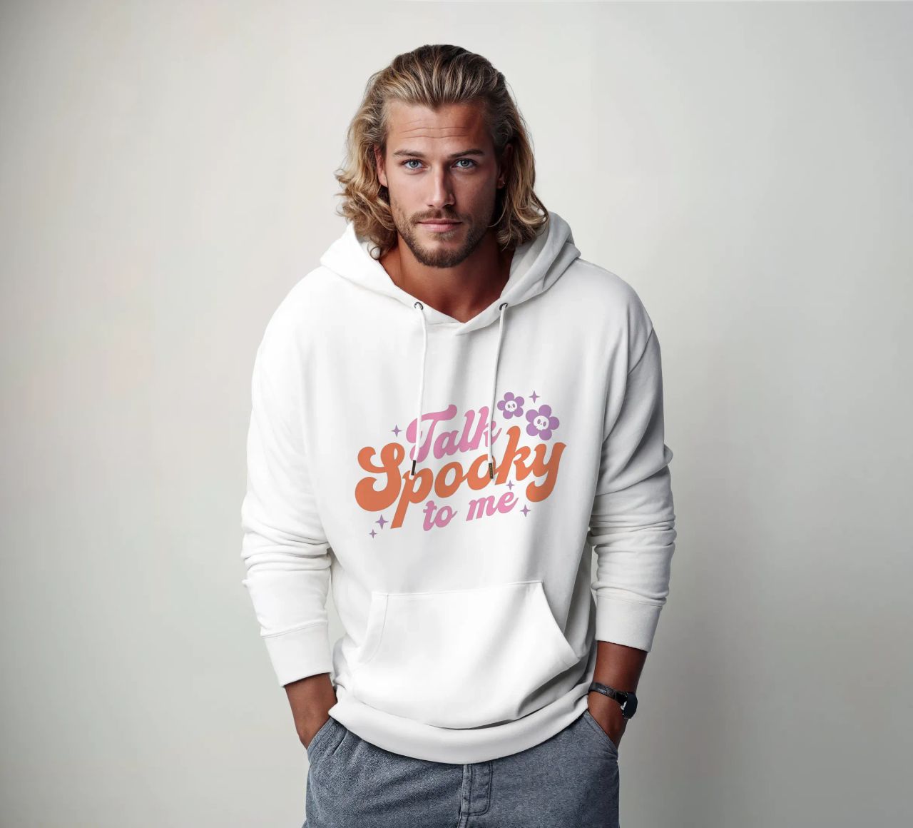 Talk Spooky To Me felpa con cappuccio da artographieFashion
