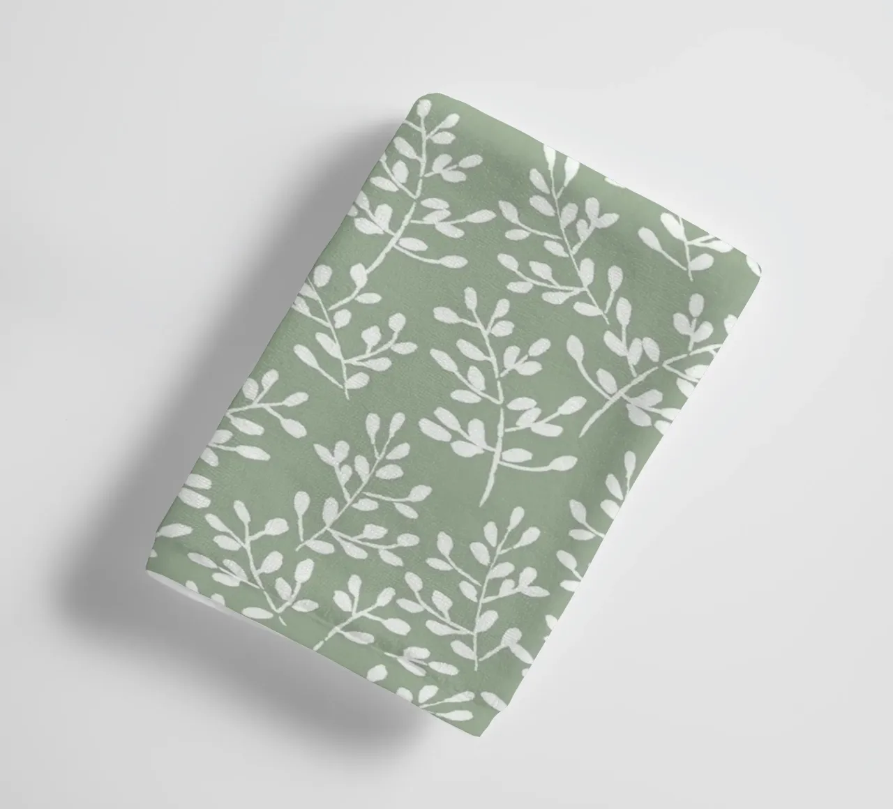 Green Tiny Watercolor Leaves serviette de bain de anisillustration
