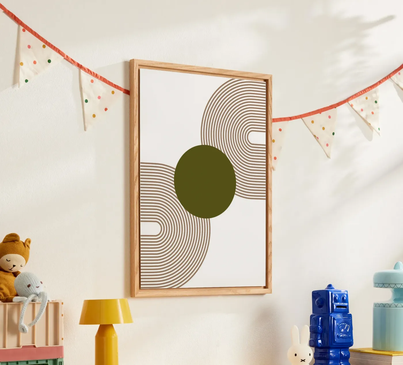Central olive green circle plexiglass da LisaArtes