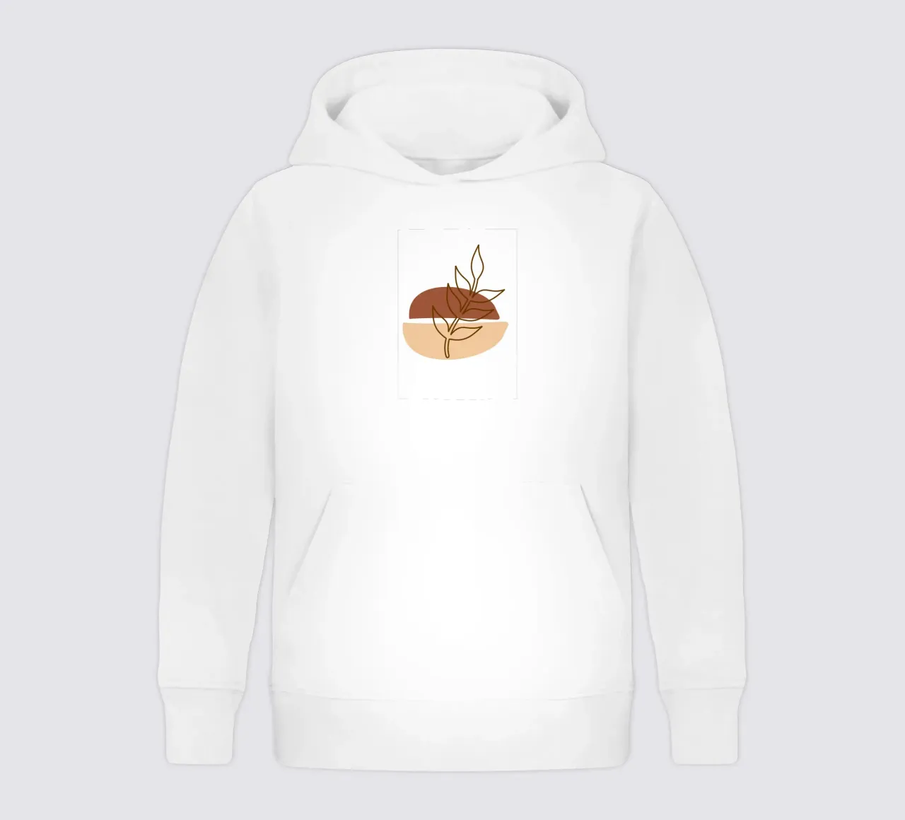 Abstract composition a leafy twig felpa bambino con cappuccio da LisaArtes