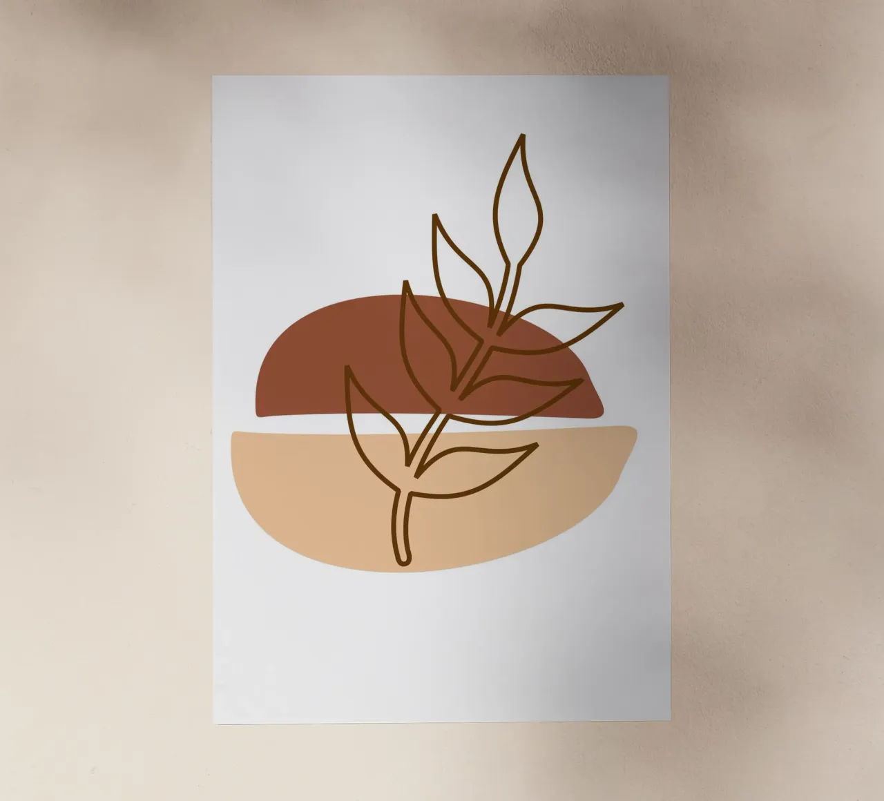 Abstract composition a leafy twig pellicola backlit da LisaArtes