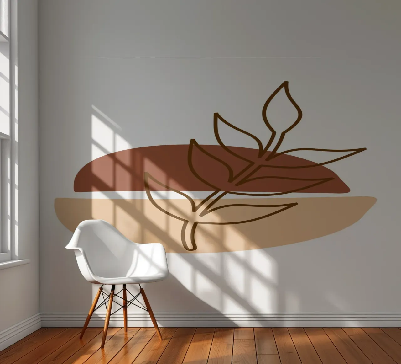 Abstract composition a leafy twig papel para pared de LisaArtes