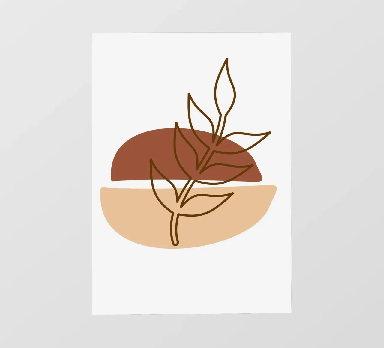 Abstract composition a leafy twig papel para pared de LisaArtes