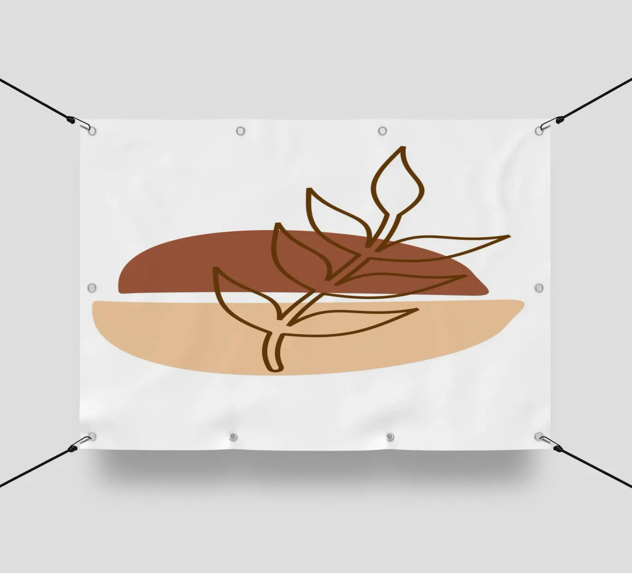 Abstract composition a leafy twig telo in pvc da LisaArtes