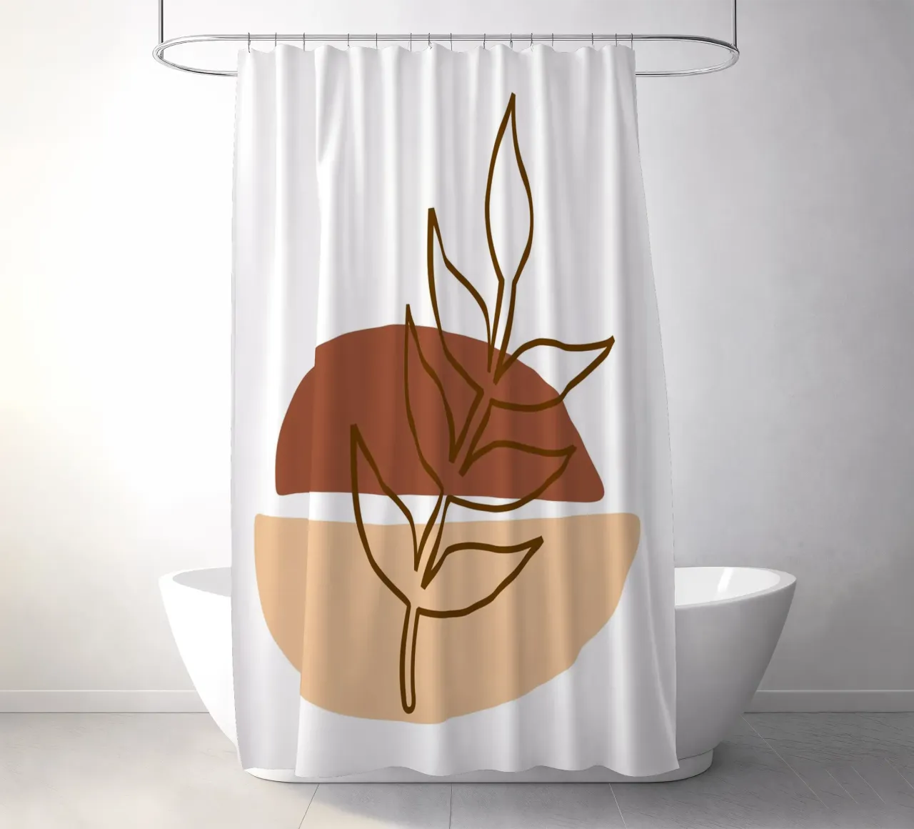 Abstract composition a leafy twig tenda da doccia da LisaArtes