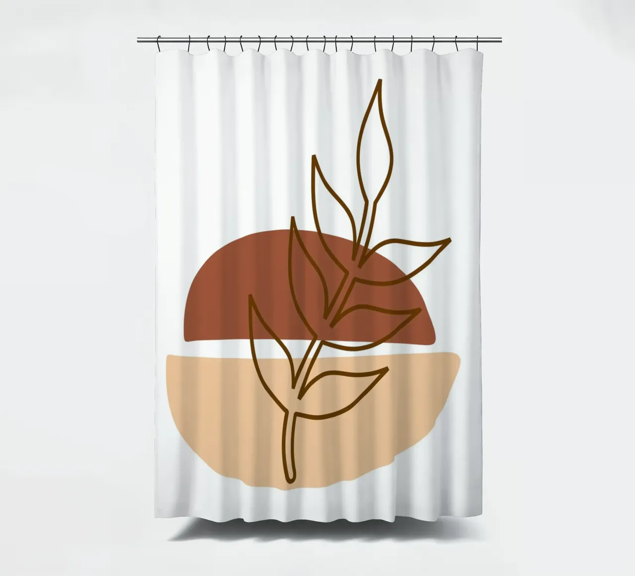 Abstract composition a leafy twig tenda da doccia da LisaArtes