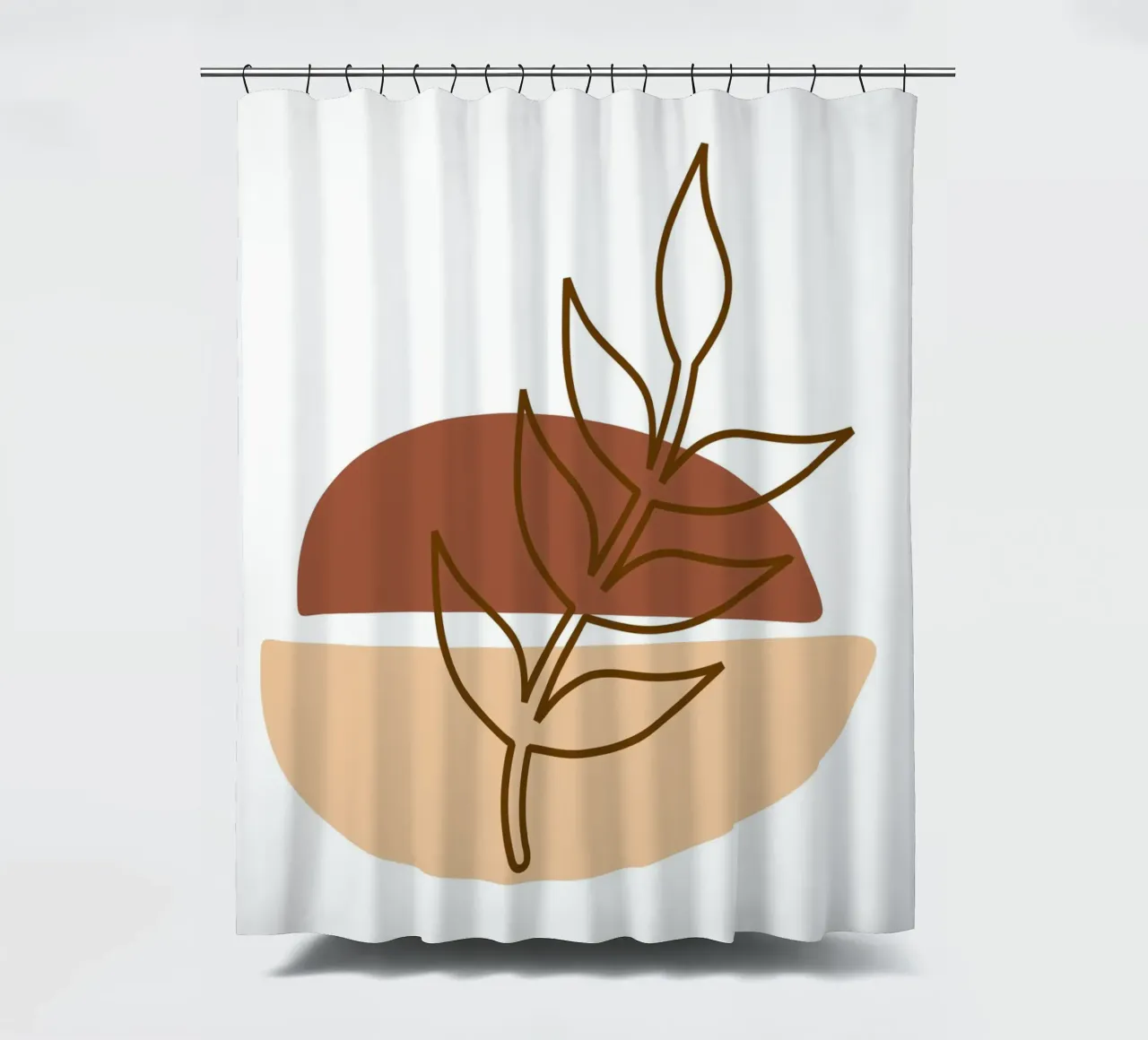 Abstract composition a leafy twig tenda da doccia da LisaArtes