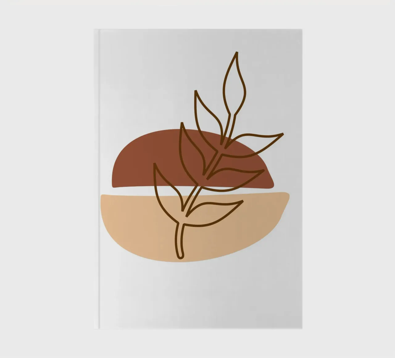 Abstract composition a leafy twig notebook by LisaArtes