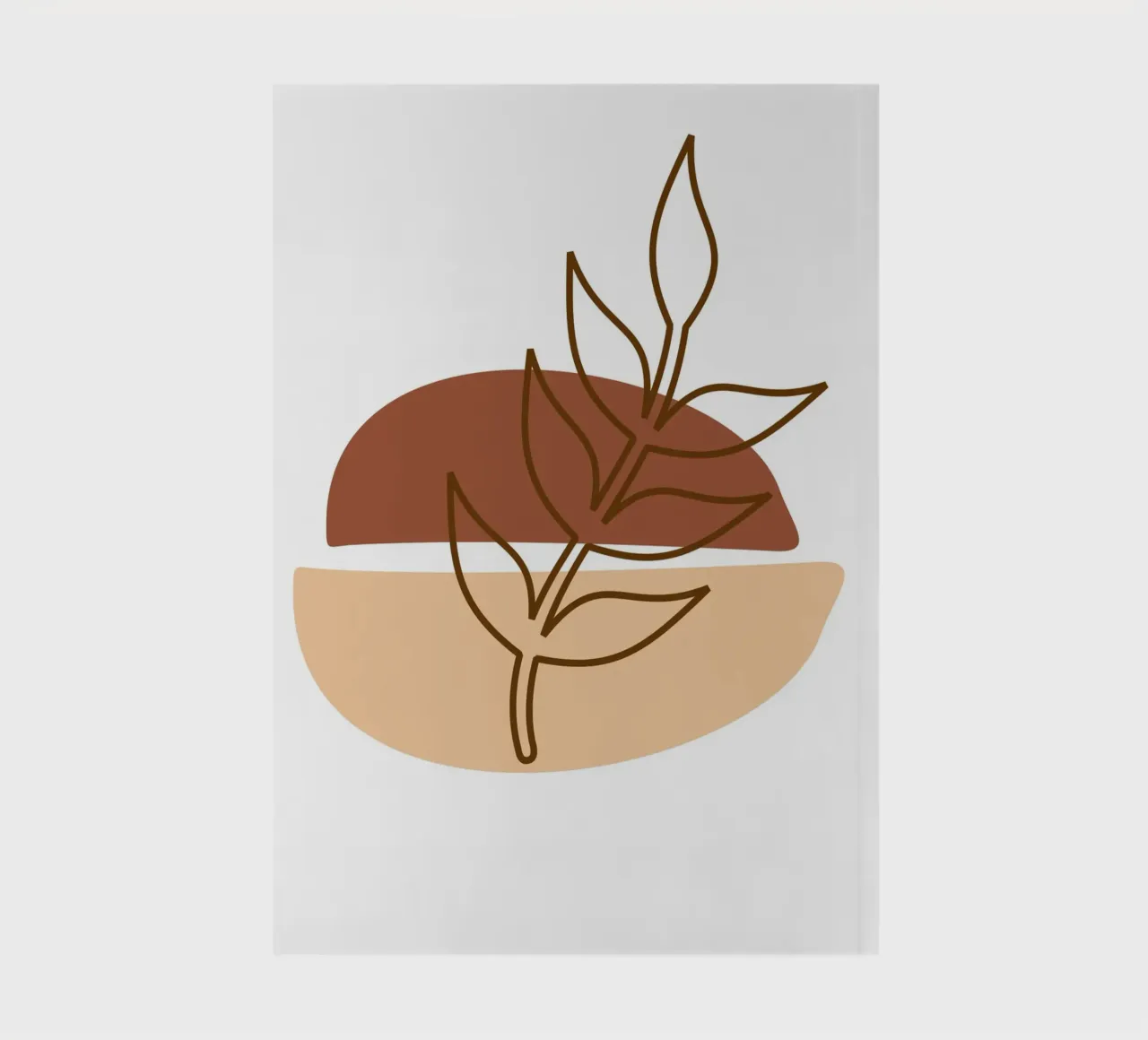 Abstract composition a leafy twig notebook by LisaArtes