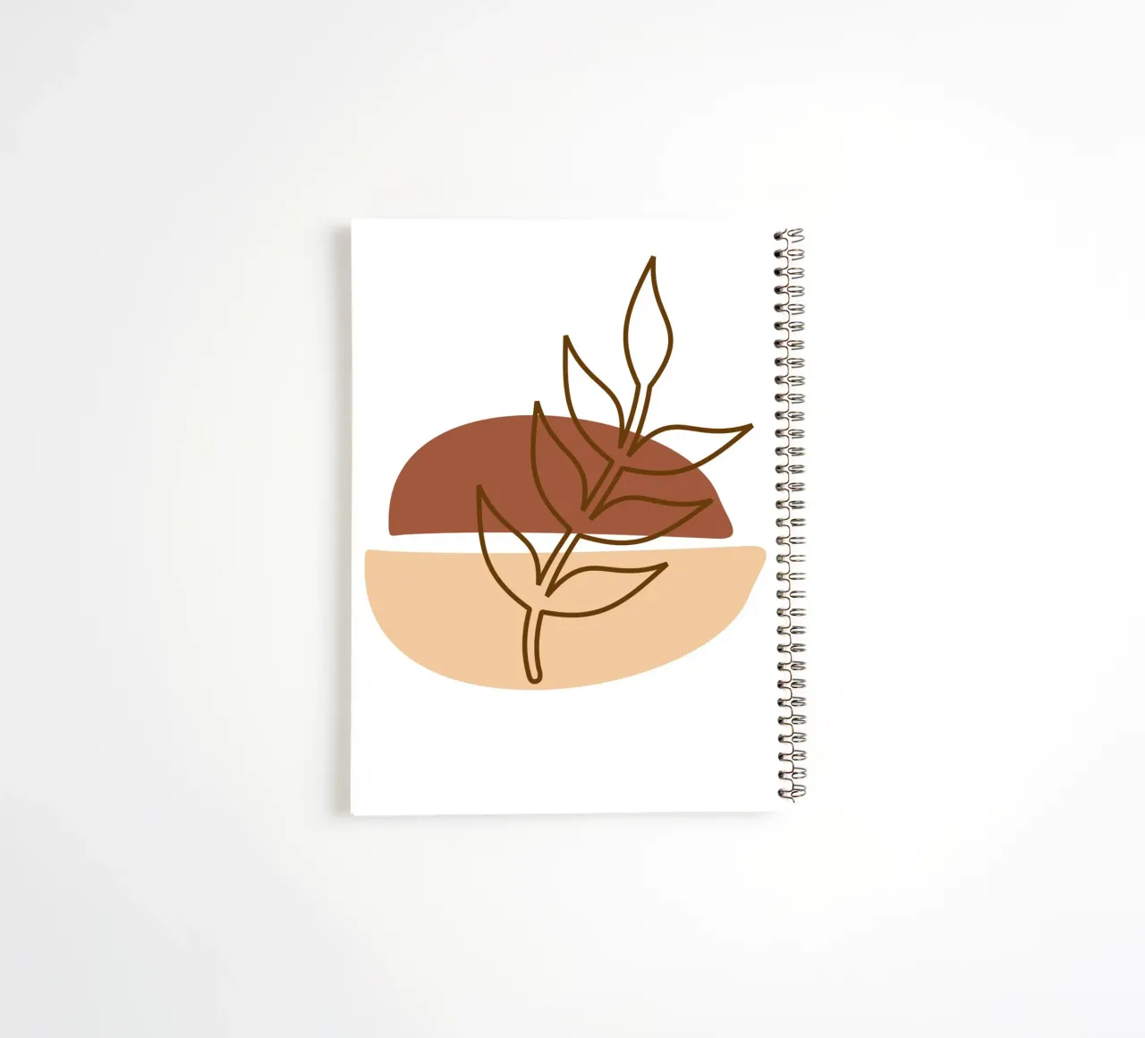 Abstract composition a leafy twig spiral notebook by LisaArtes
