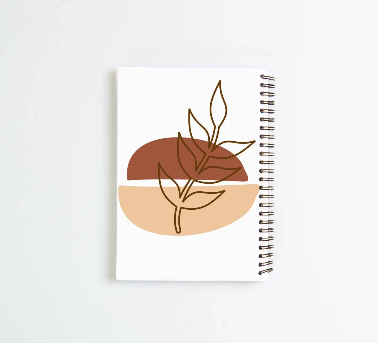 Abstract composition a leafy twig spiral notebook by LisaArtes