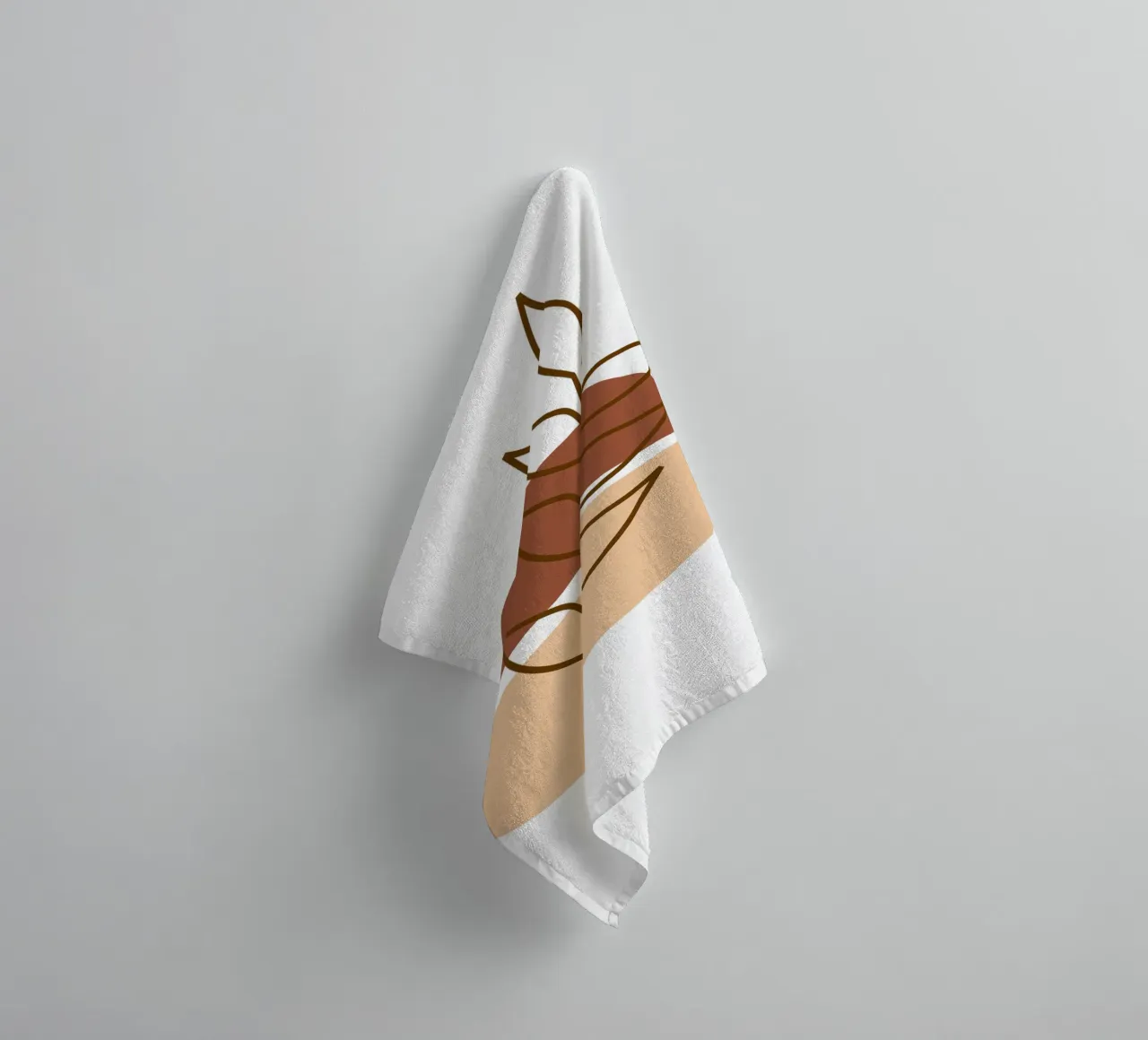 Abstract composition a leafy twig serviette de bain de LisaArtes