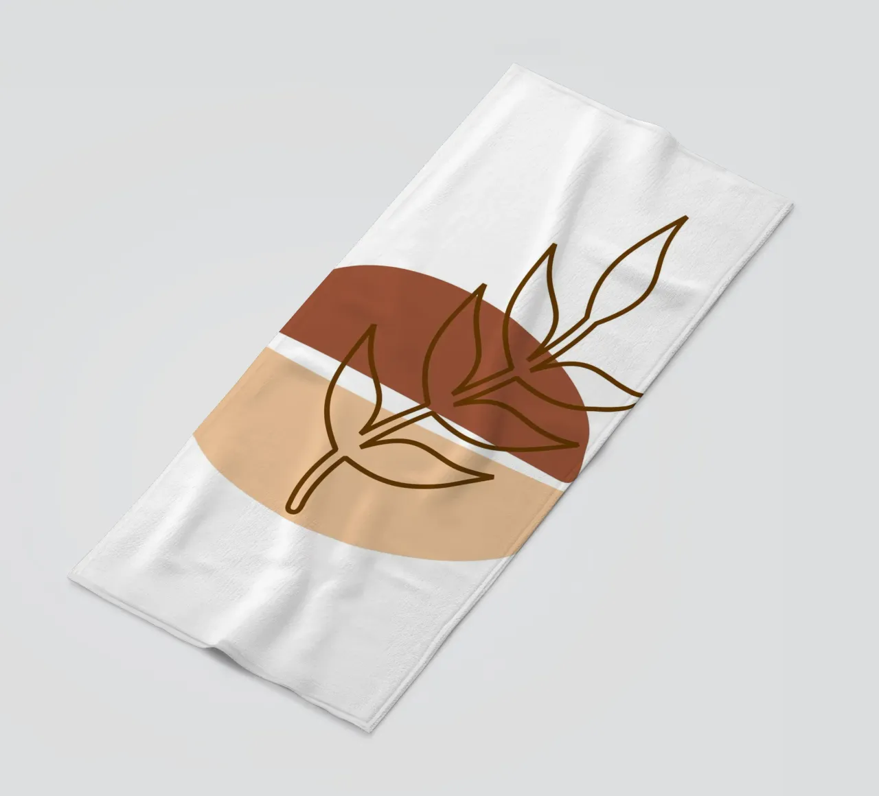 Abstract composition a leafy twig beach towel by LisaArtes