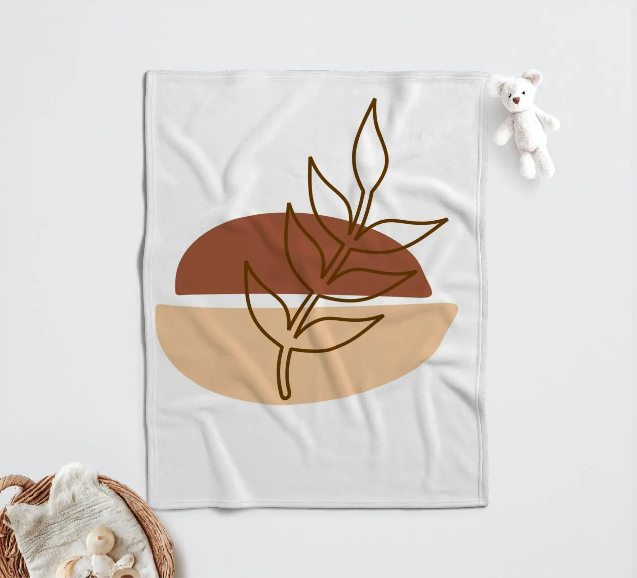 Abstract composition a leafy twig coperta in pile da LisaArtes