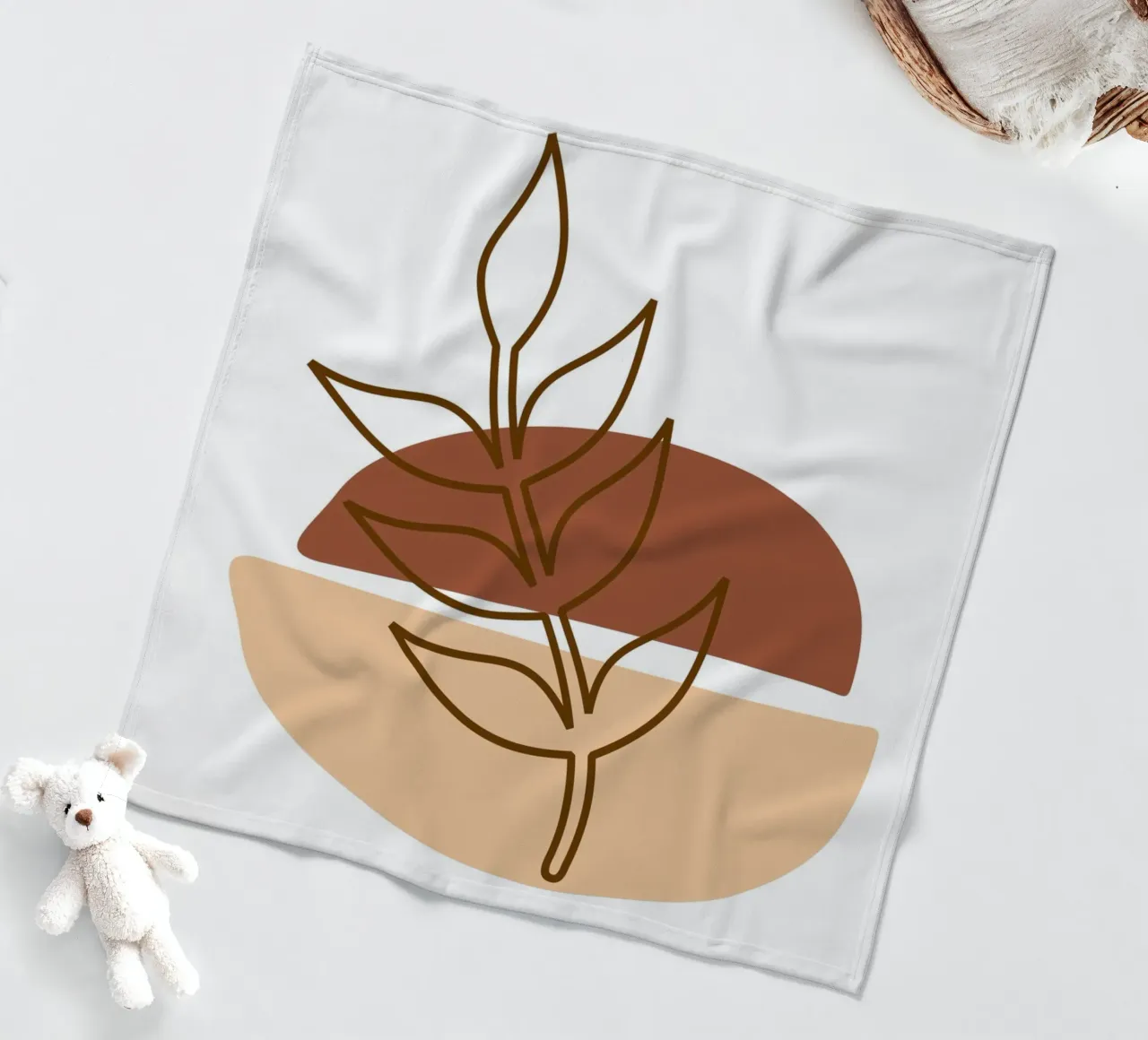 Abstract composition a leafy twig coperta in pile da LisaArtes