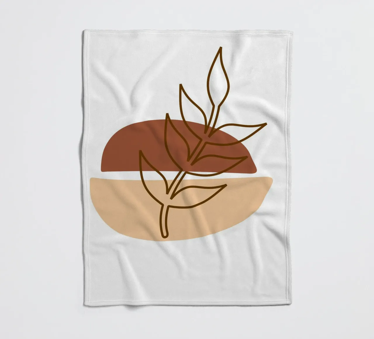 Abstract composition a leafy twig Fleecedecke von LisaArtes