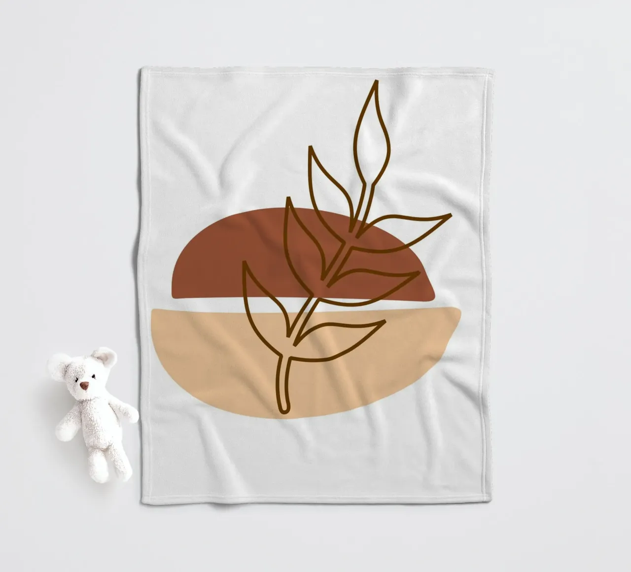 Abstract composition a leafy twig coperta in pile da LisaArtes