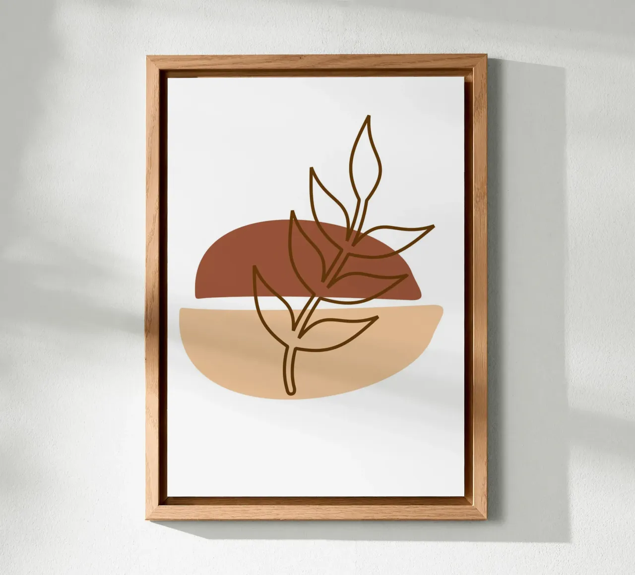 Abstract composition a leafy twig alluminio dibond da LisaArtes