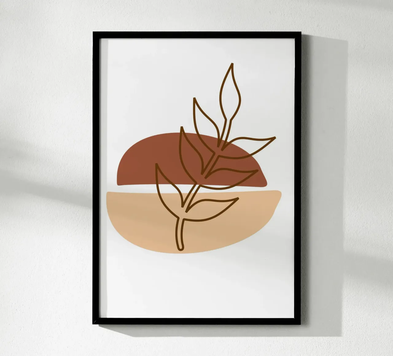 Abstract composition a leafy twig carta hahnemühle da LisaArtes