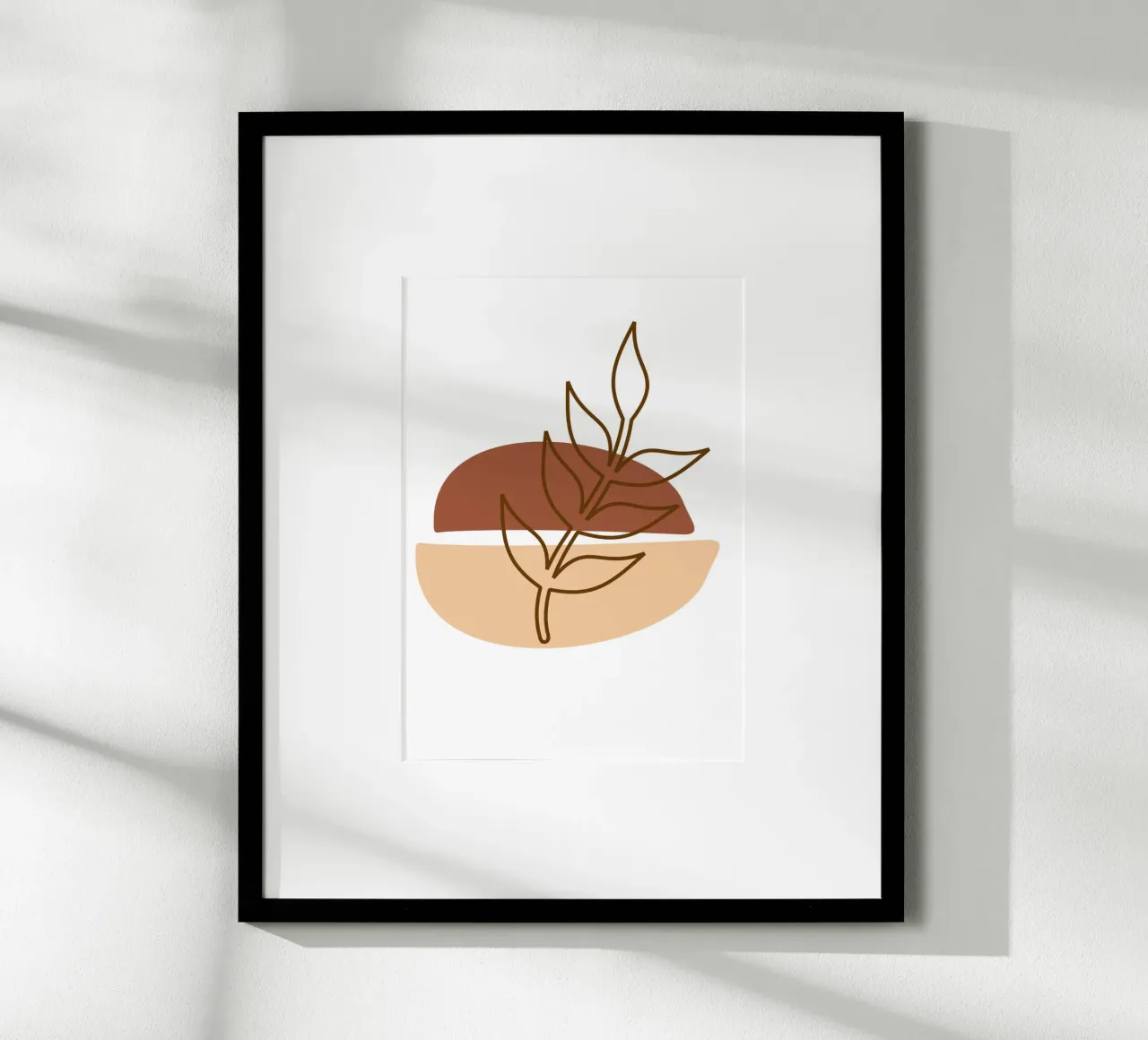 Abstract composition a leafy twig Hahnemühle von LisaArtes