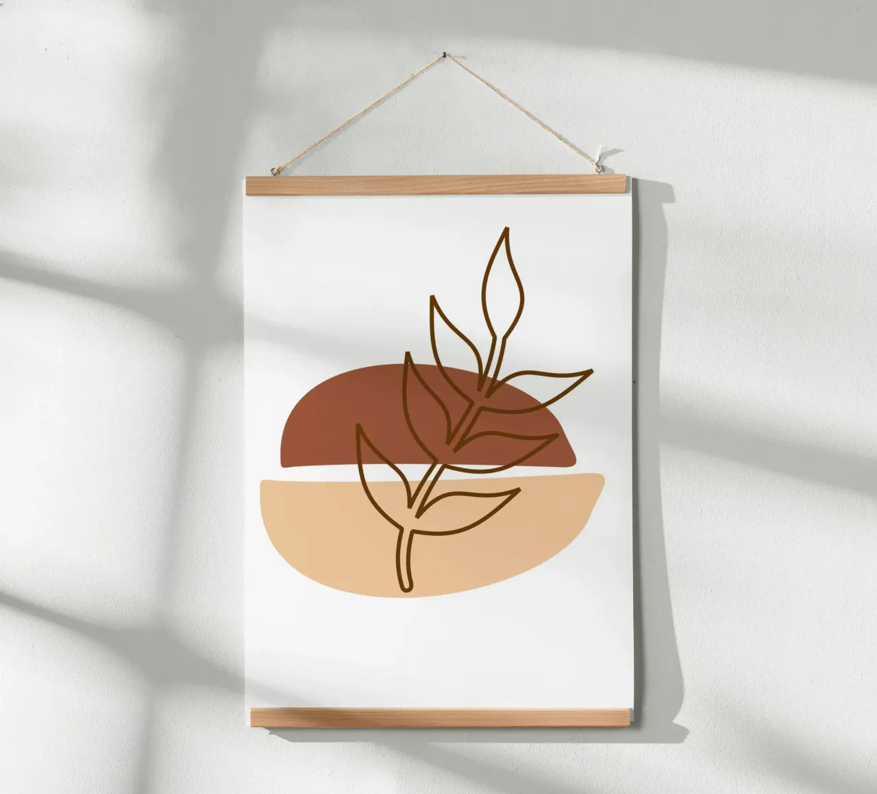 Abstract composition a leafy twig carta hahnemühle da LisaArtes