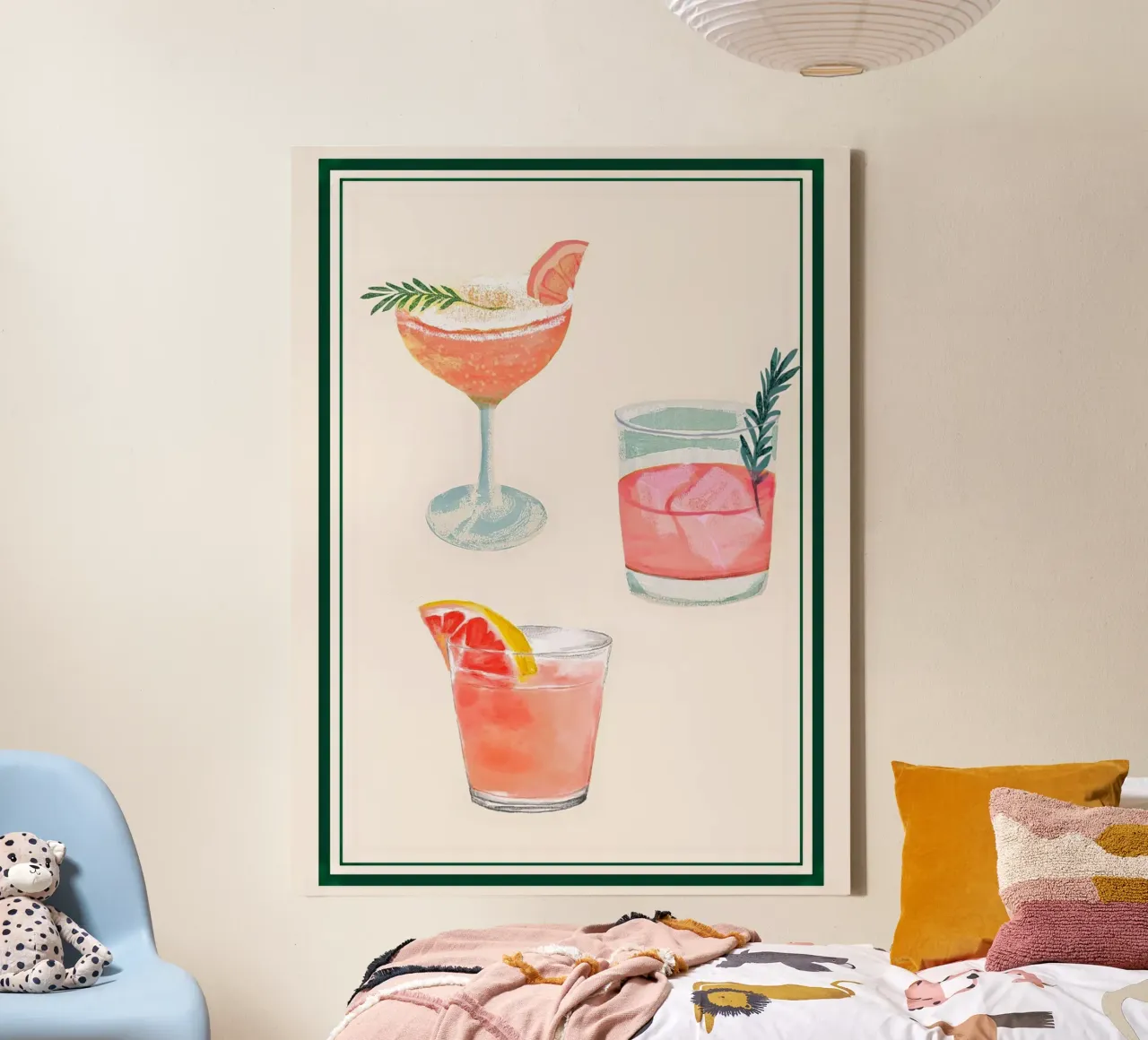 Ora del cocktail tela con Cornice a cassetta da Rini