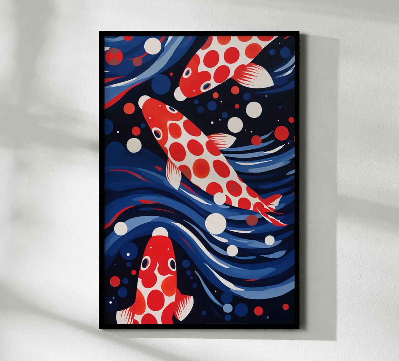 Decorative koi fish pattern with dots poster by Autofocus