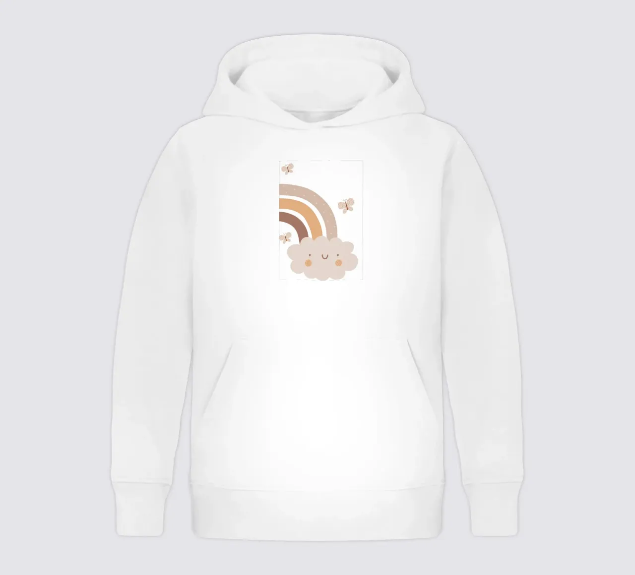 Cute smiling cloud kids hoodie by LisaArtes