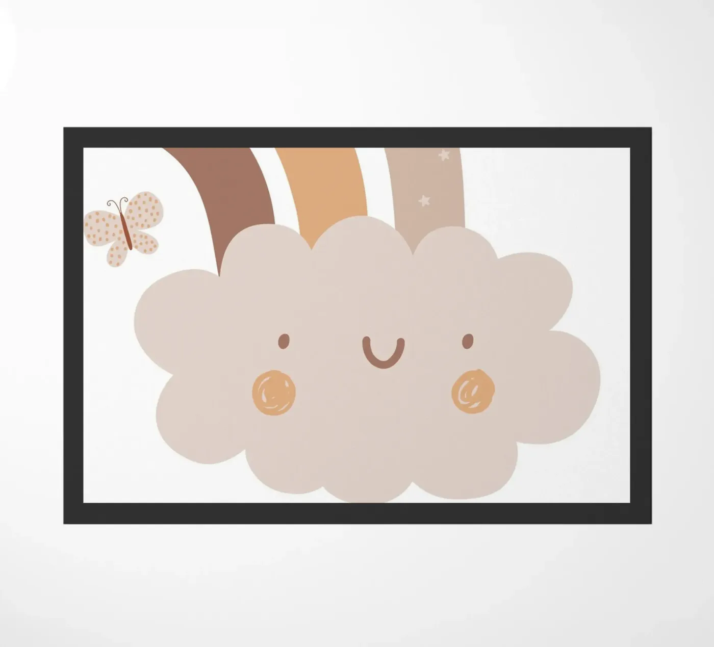 Cute smiling cloud doormat by LisaArtes