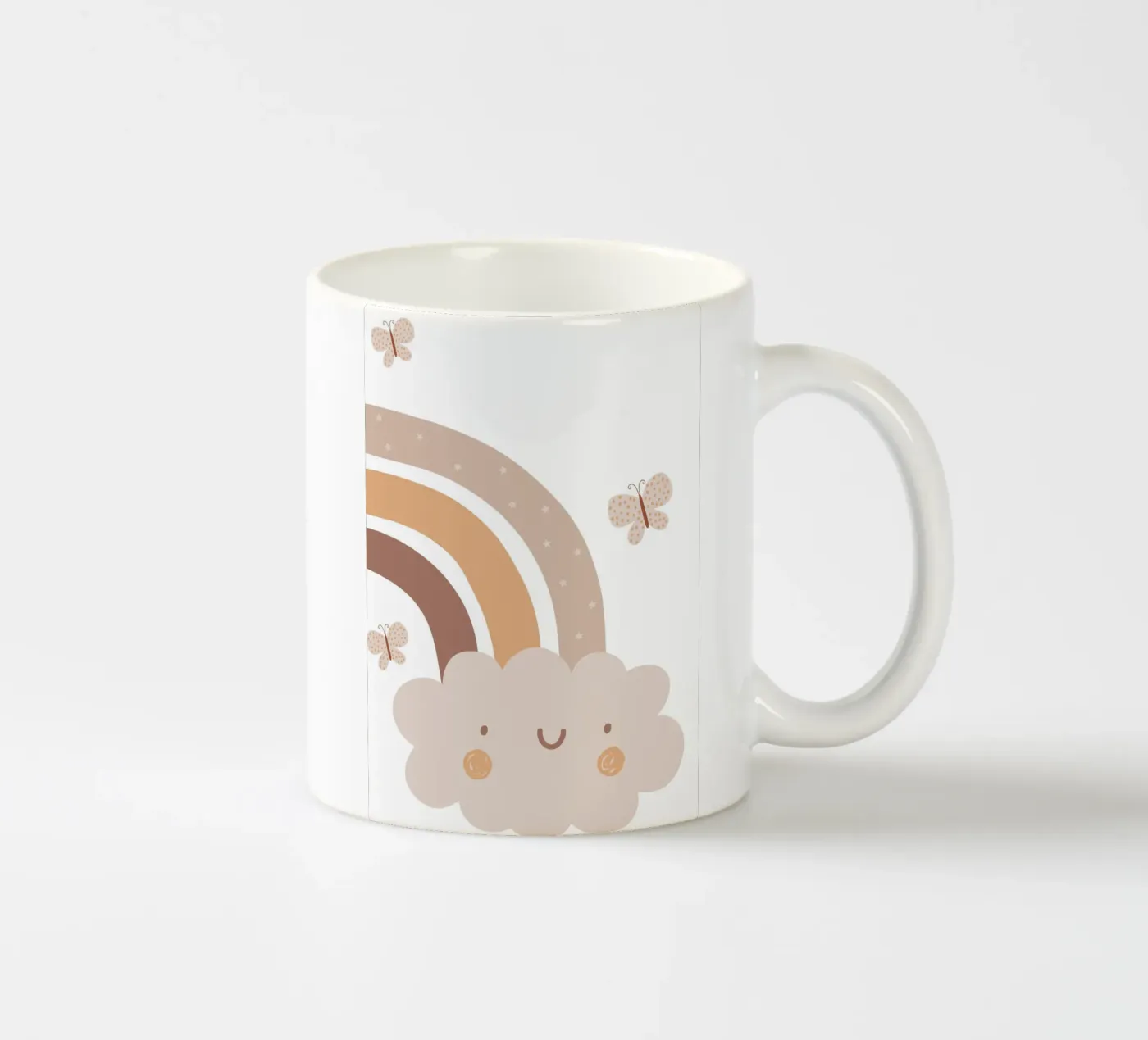 Cute smiling cloud ceramic mug by LisaArtes