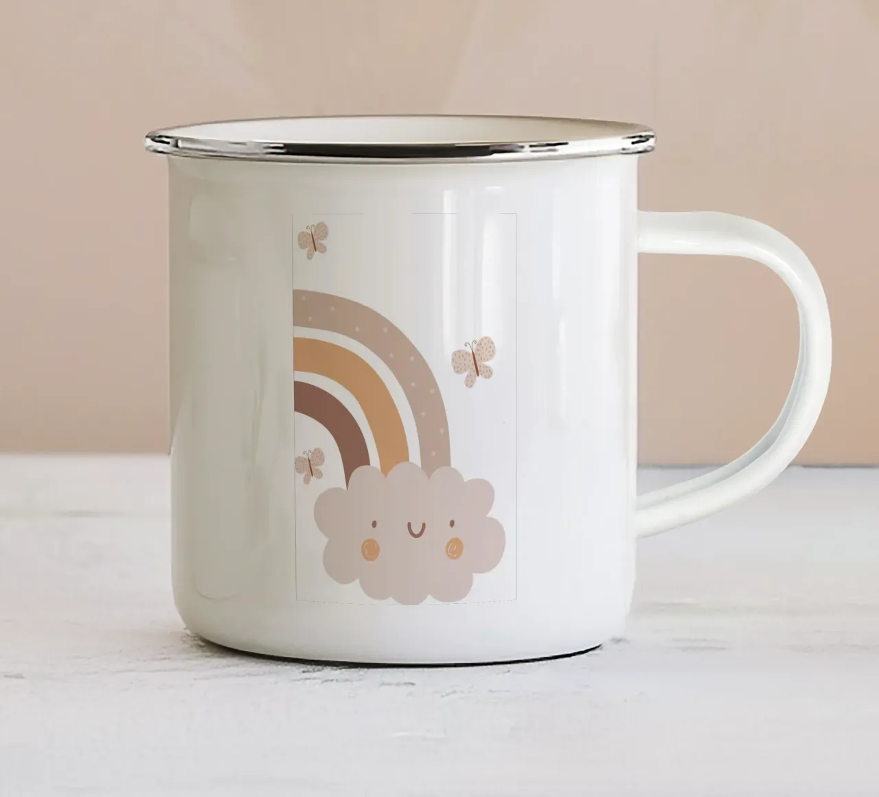 Cute smiling cloud tazza in smalto da LisaArtes