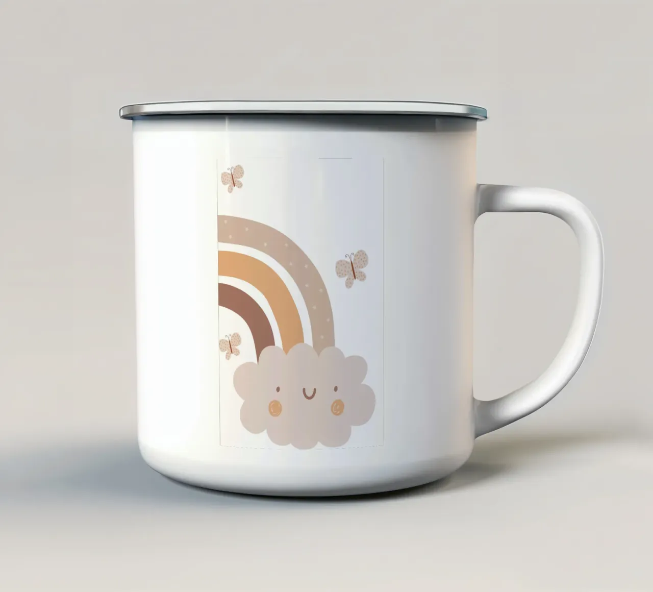 Cute smiling cloud tazza in smalto da LisaArtes